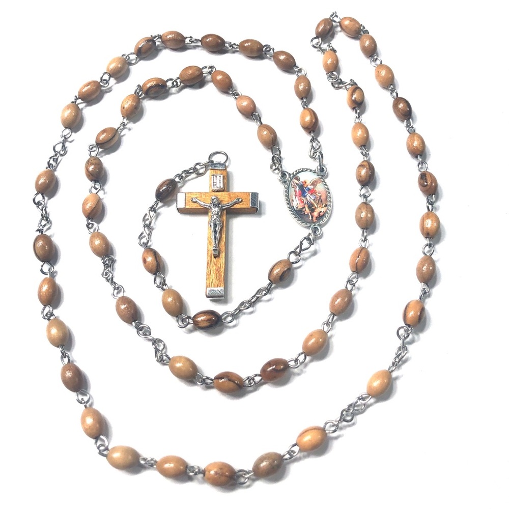 Handmade Olive Wood Rosary Catholic Religious Gift Confirmation Wedding Men